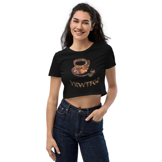 Graphic "Coffee" Organic Crop Top