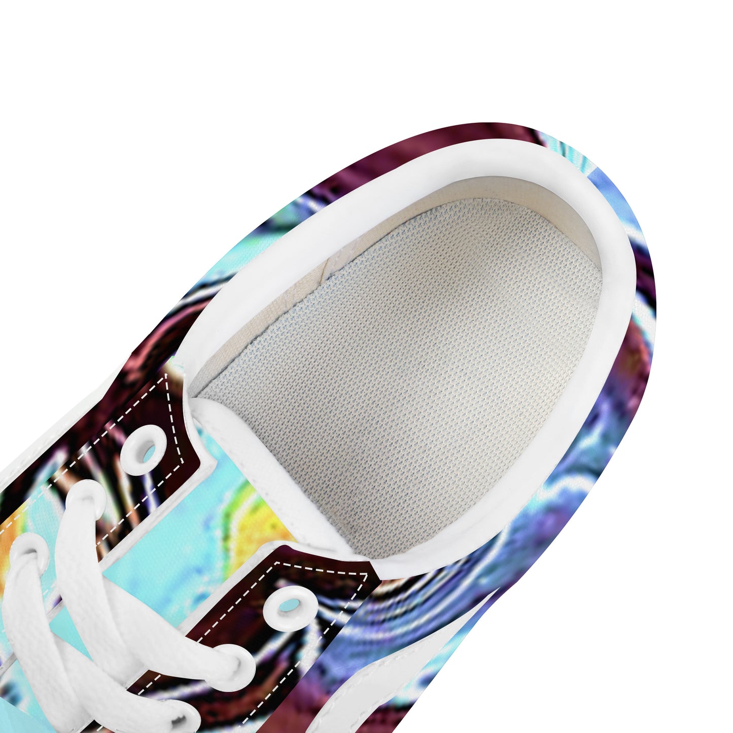 CDEJ Turquoise Marble Low Top Flat Sneaker