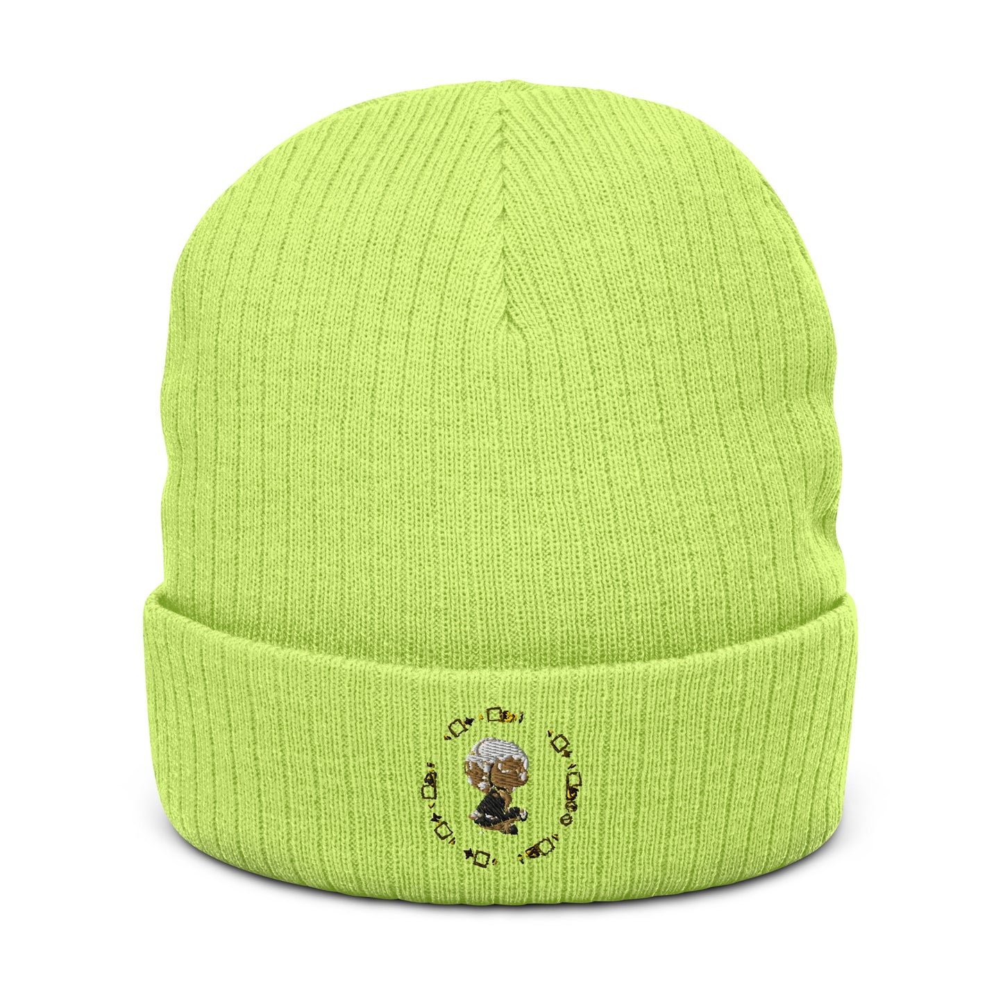 Branded Ribbed knit beanie