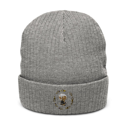 Branded Ribbed knit beanie