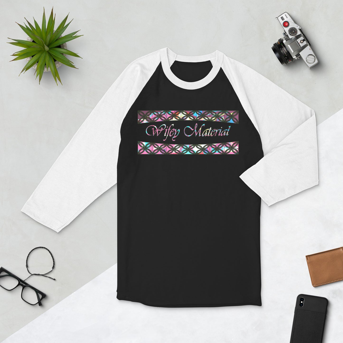 Graphic "Wifey" raglan shirt