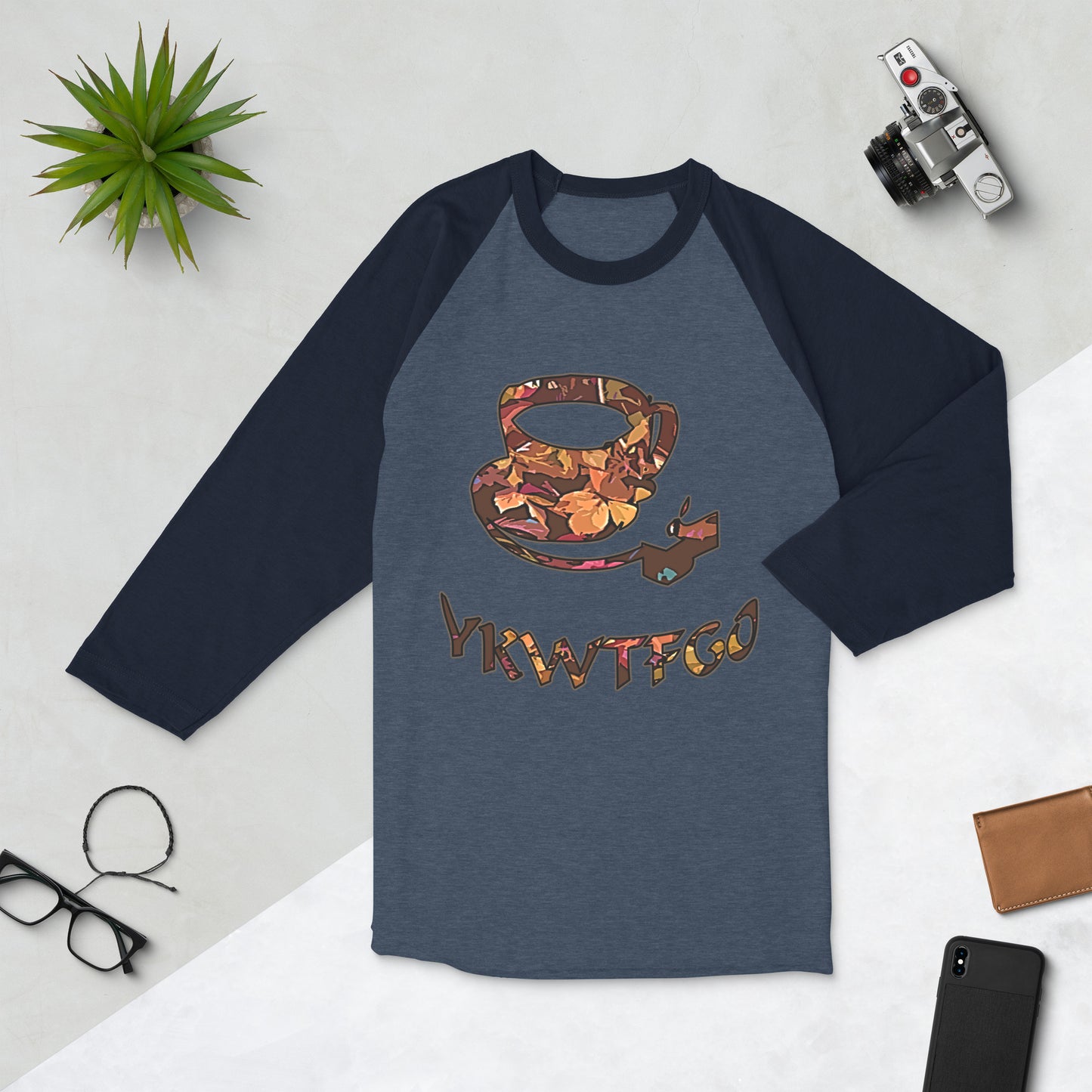 Graphic "Coffee" raglan shirt