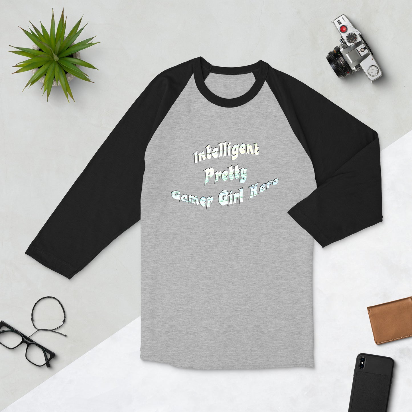 Graphic Gamer Girl  raglan shirt