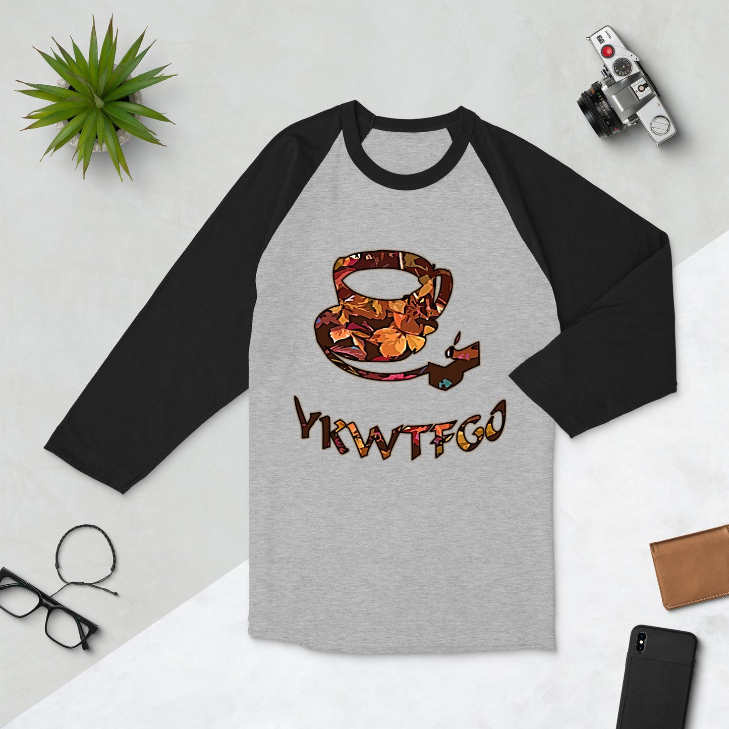 Graphic "Coffee" raglan shirt