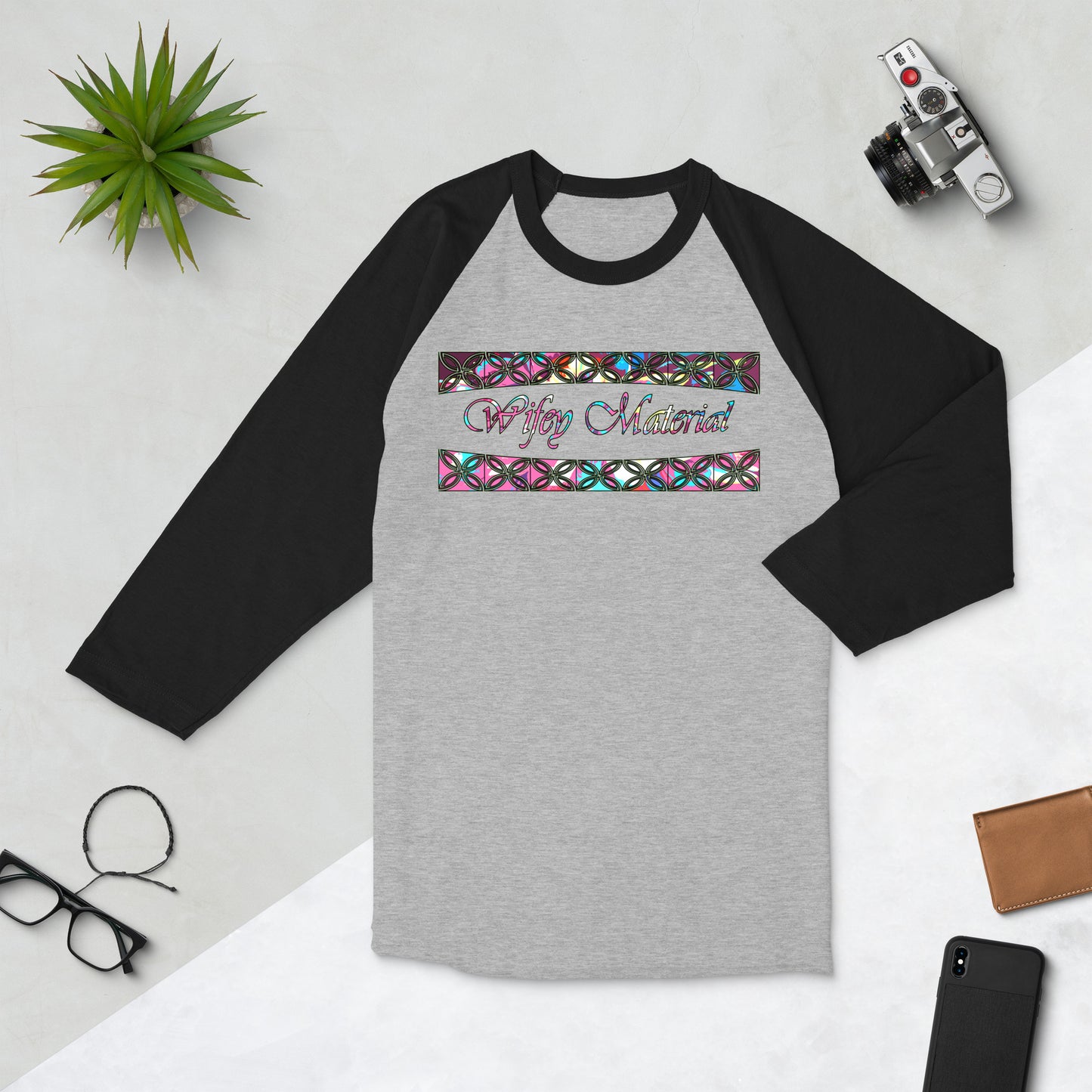 Graphic "Wifey" raglan shirt