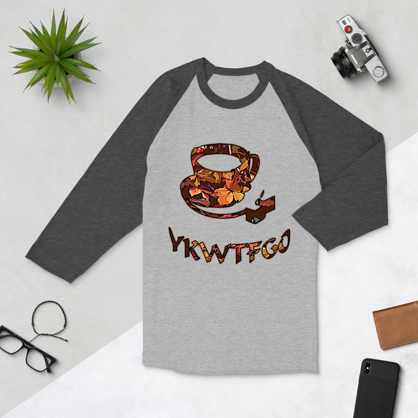 Graphic "Coffee" raglan shirt