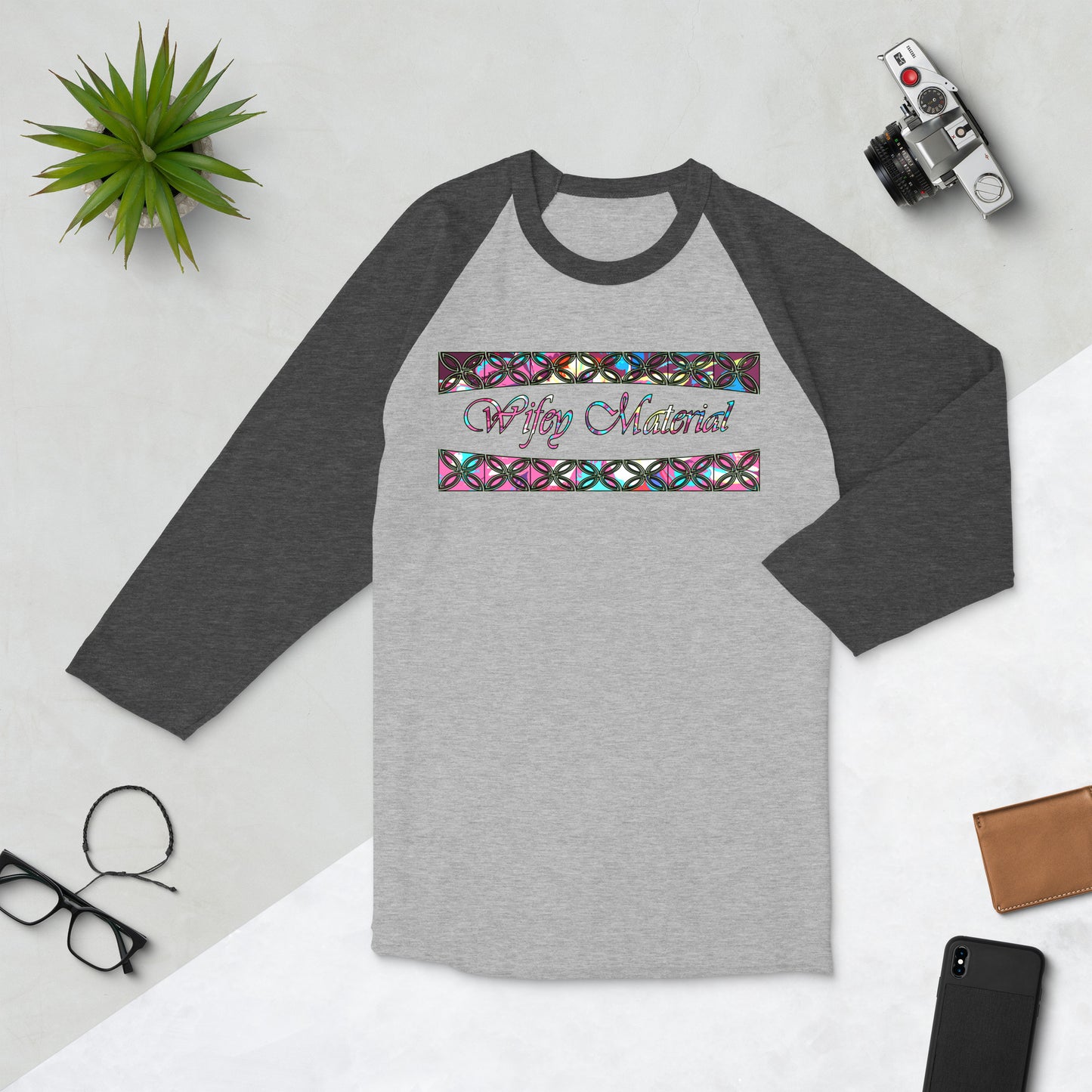 Graphic "Wifey" raglan shirt