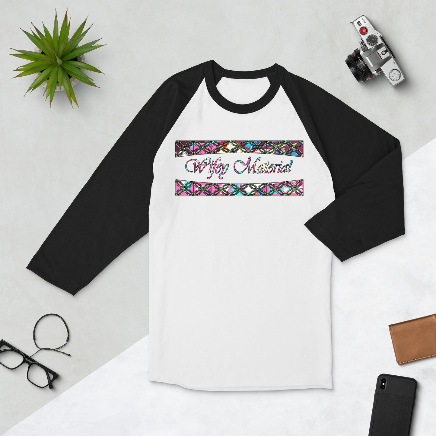 Graphic "Wifey" raglan shirt