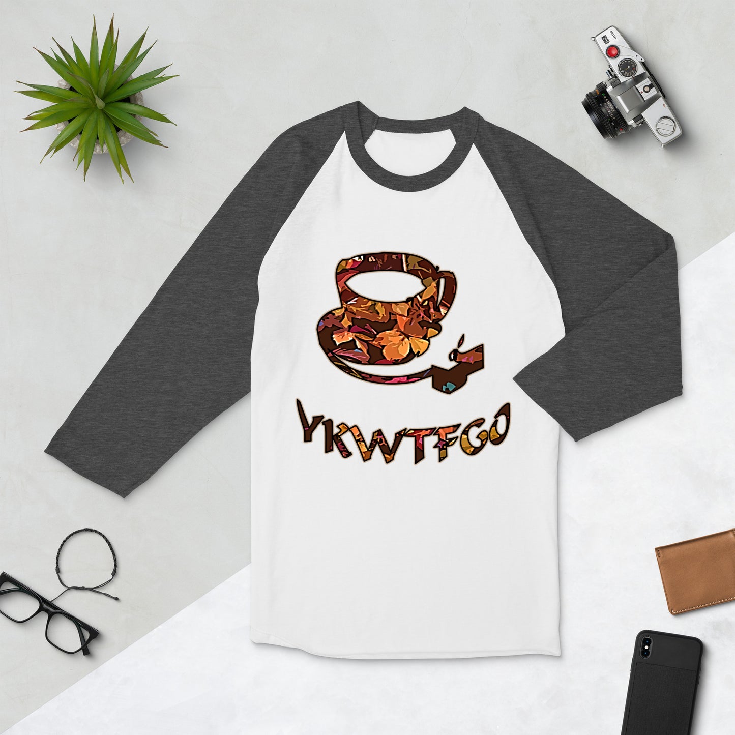 Graphic "Coffee" raglan shirt