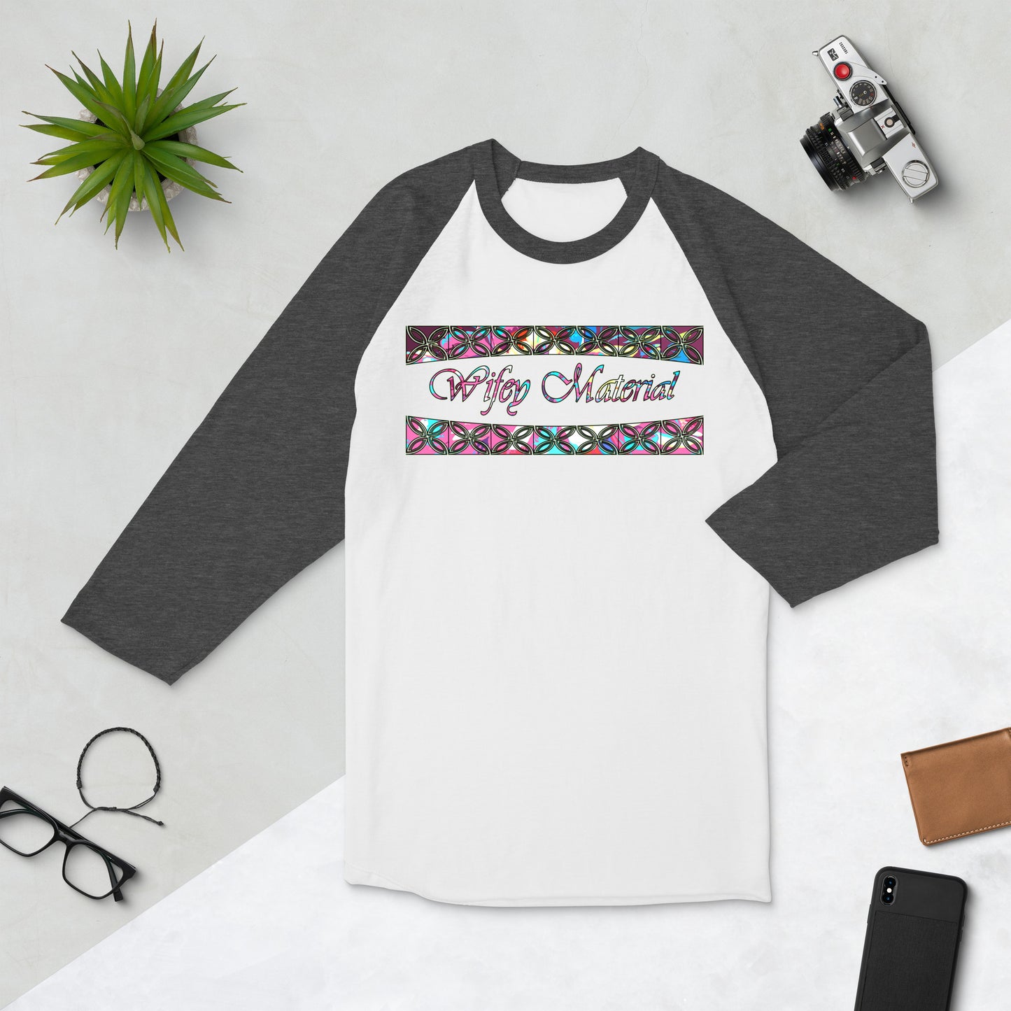 Graphic "Wifey" raglan shirt