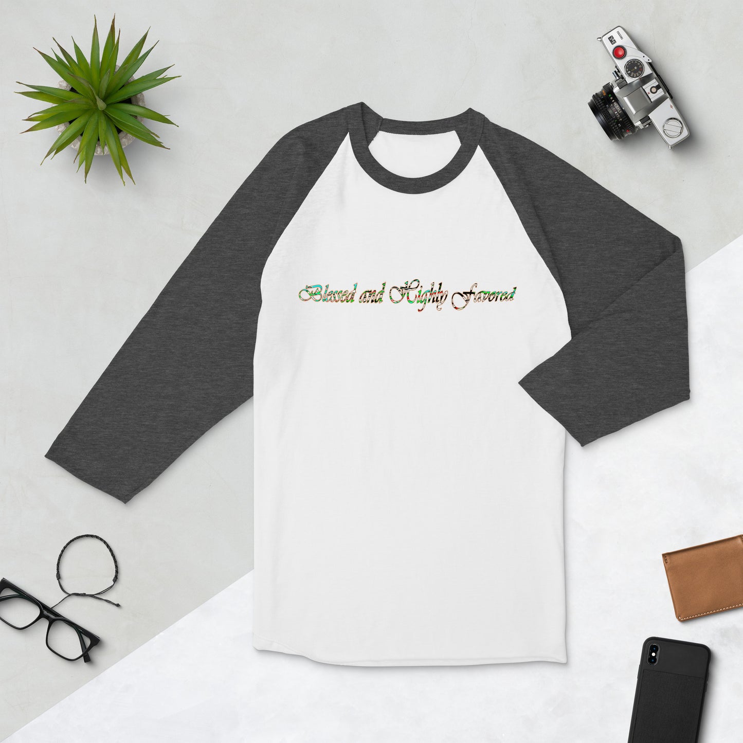 Graphic Blessed raglan shirt