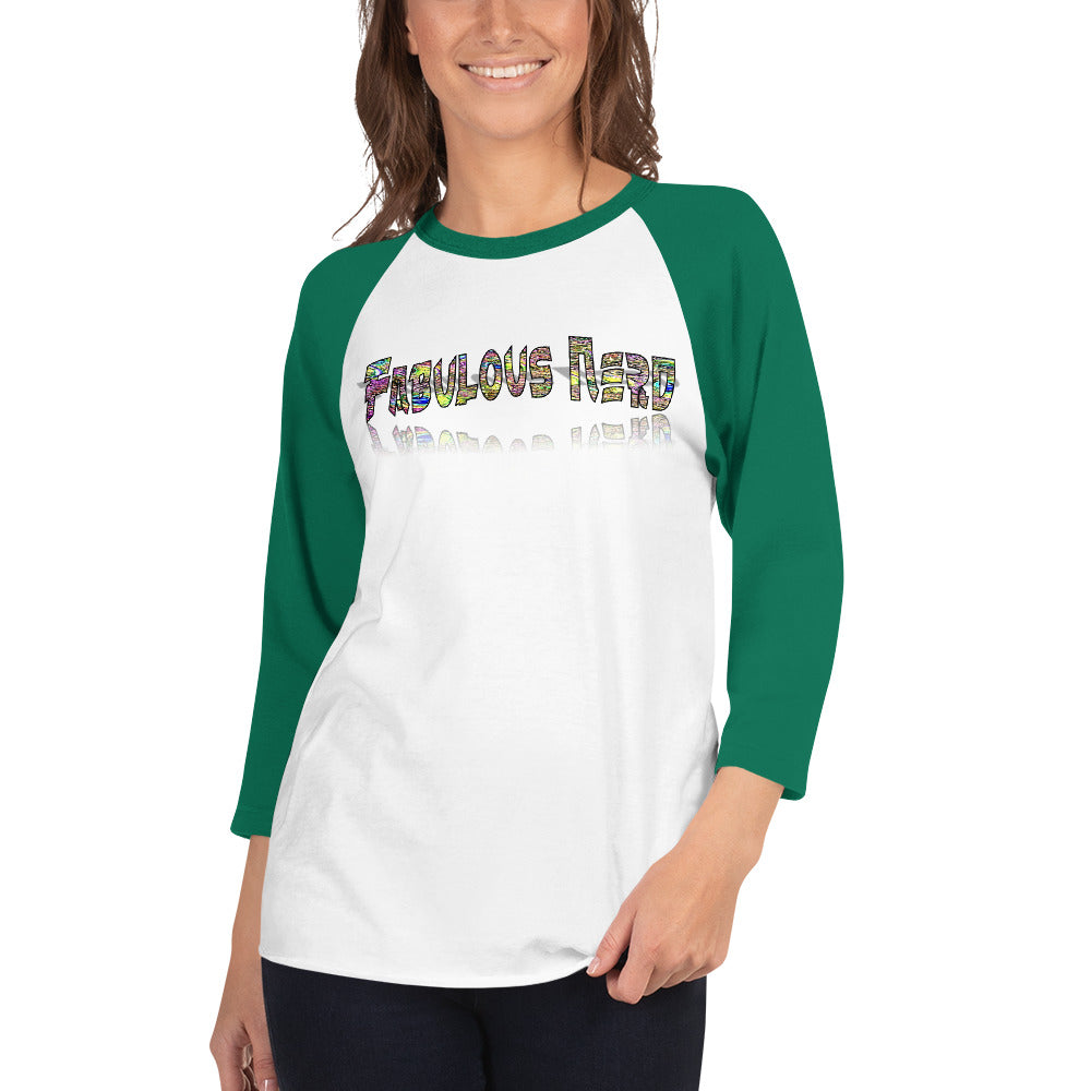 Graphic "Fabulous Nerd" raglan shirt