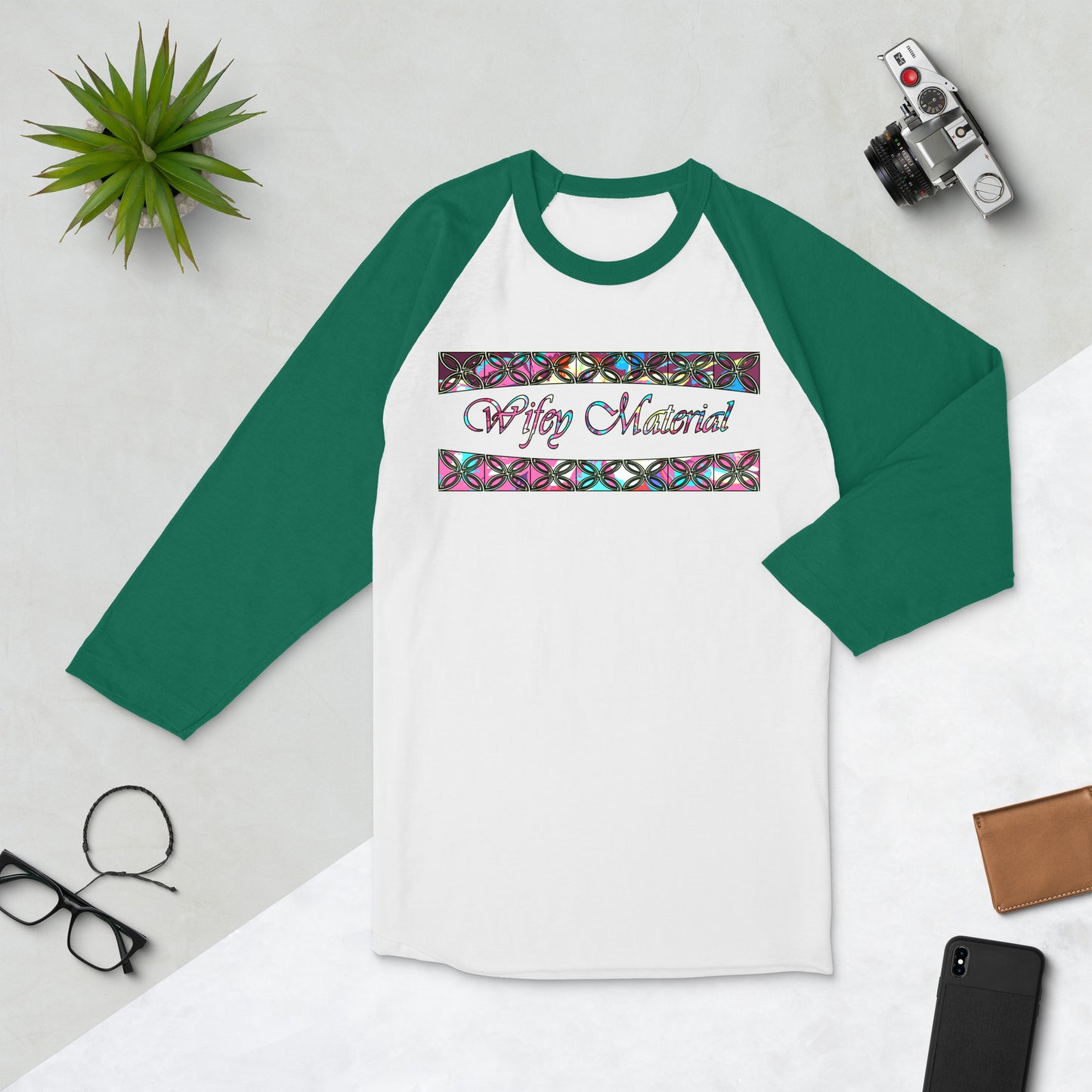 Graphic "Wifey" raglan shirt