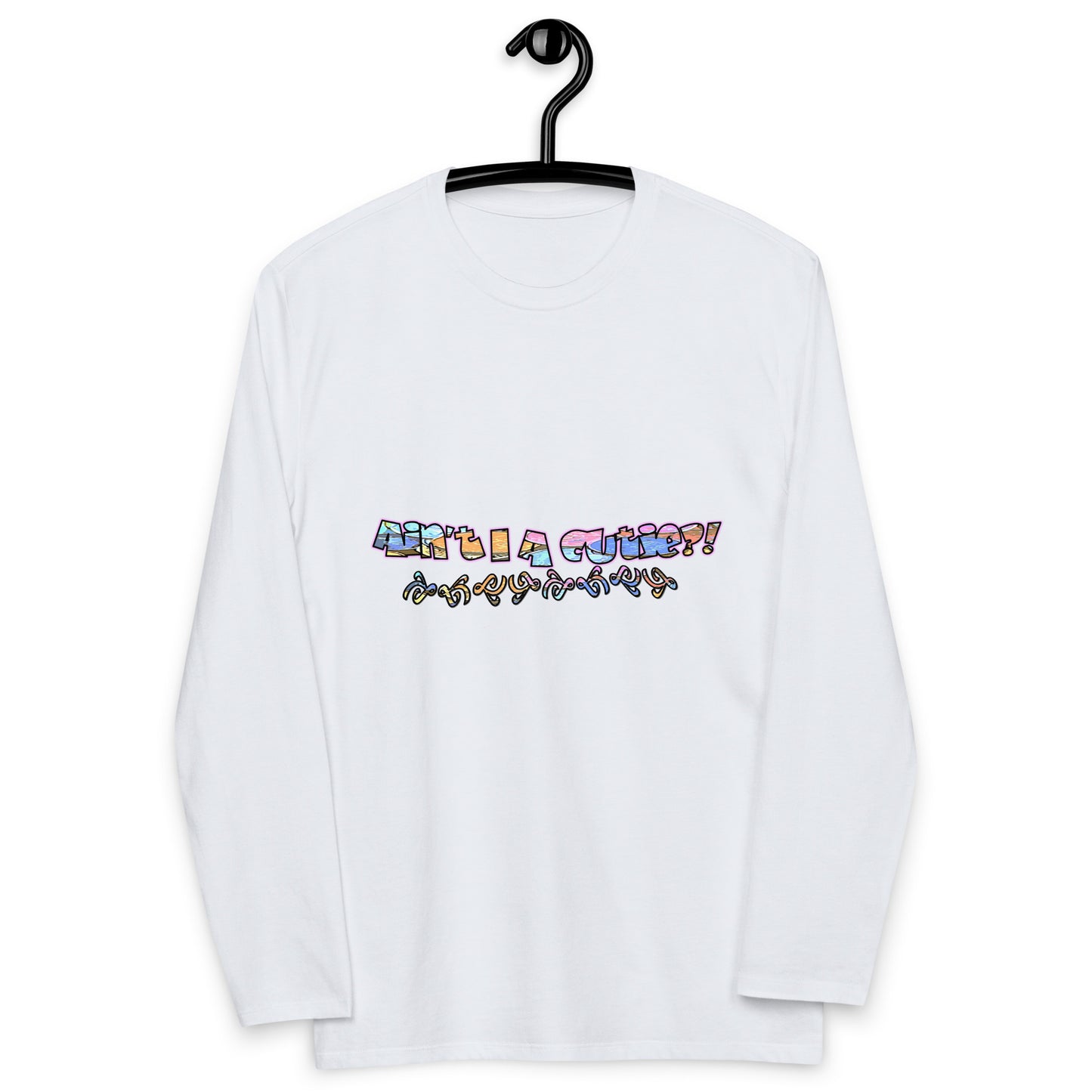 Graphic "Cutie" Unisex fashion long sleeve shirt