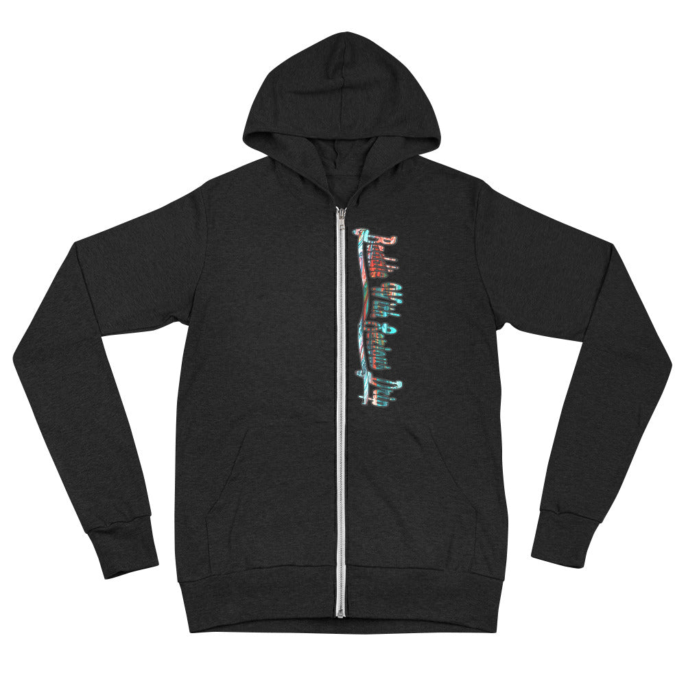 Graphic Baddie Unisex zip hoodie