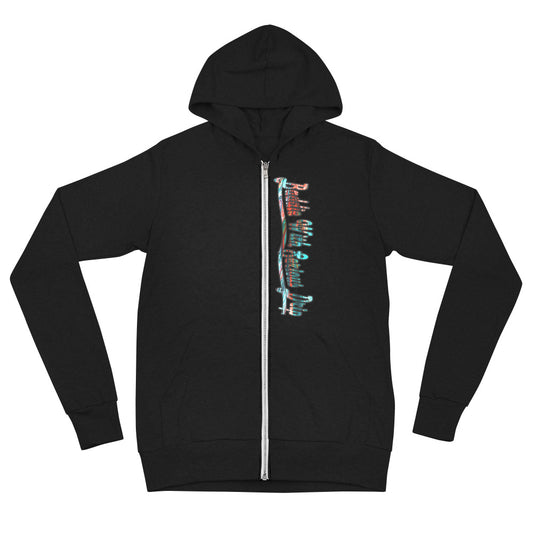 Graphic Baddie Unisex zip hoodie