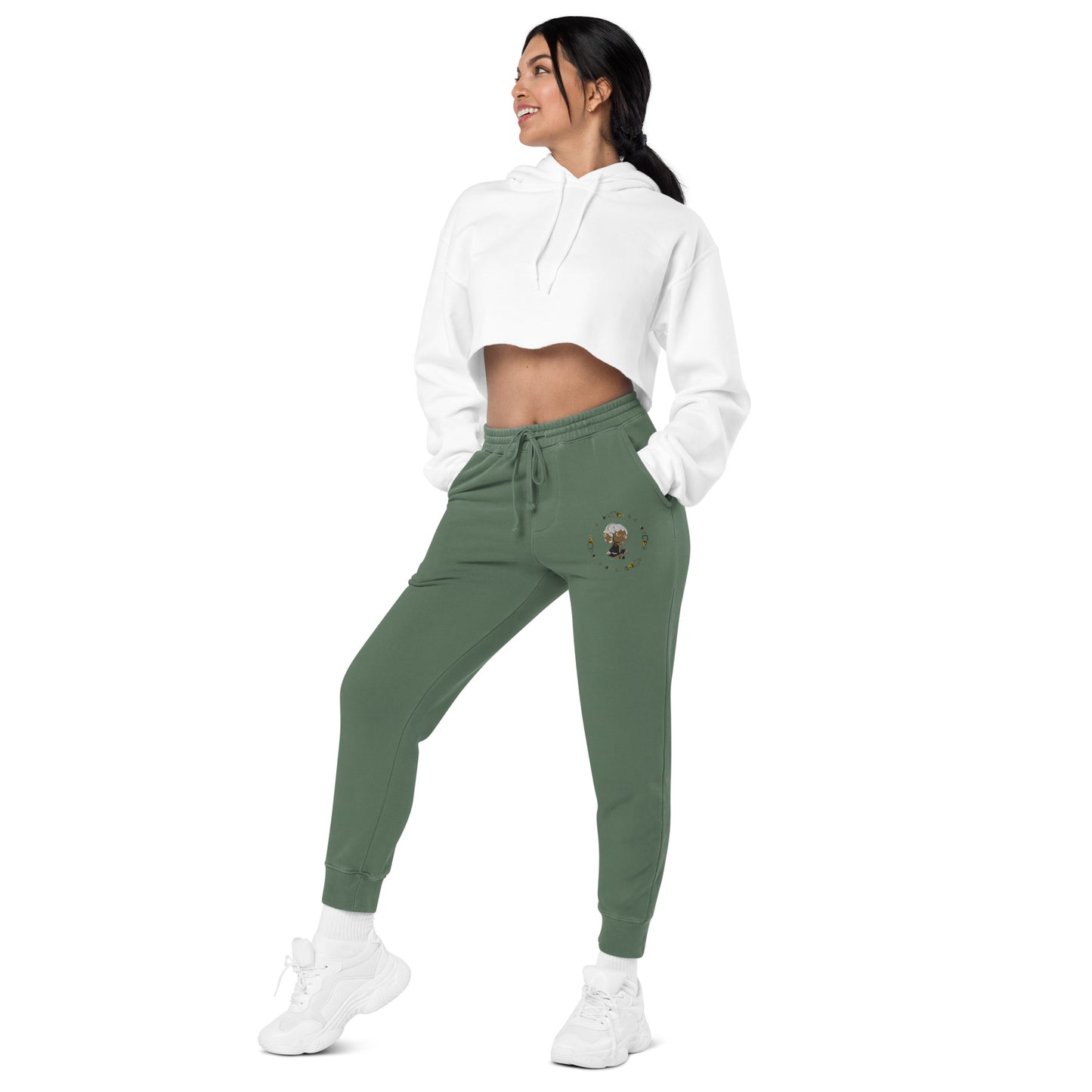 Branded Unisex pigment-dyed sweatpants