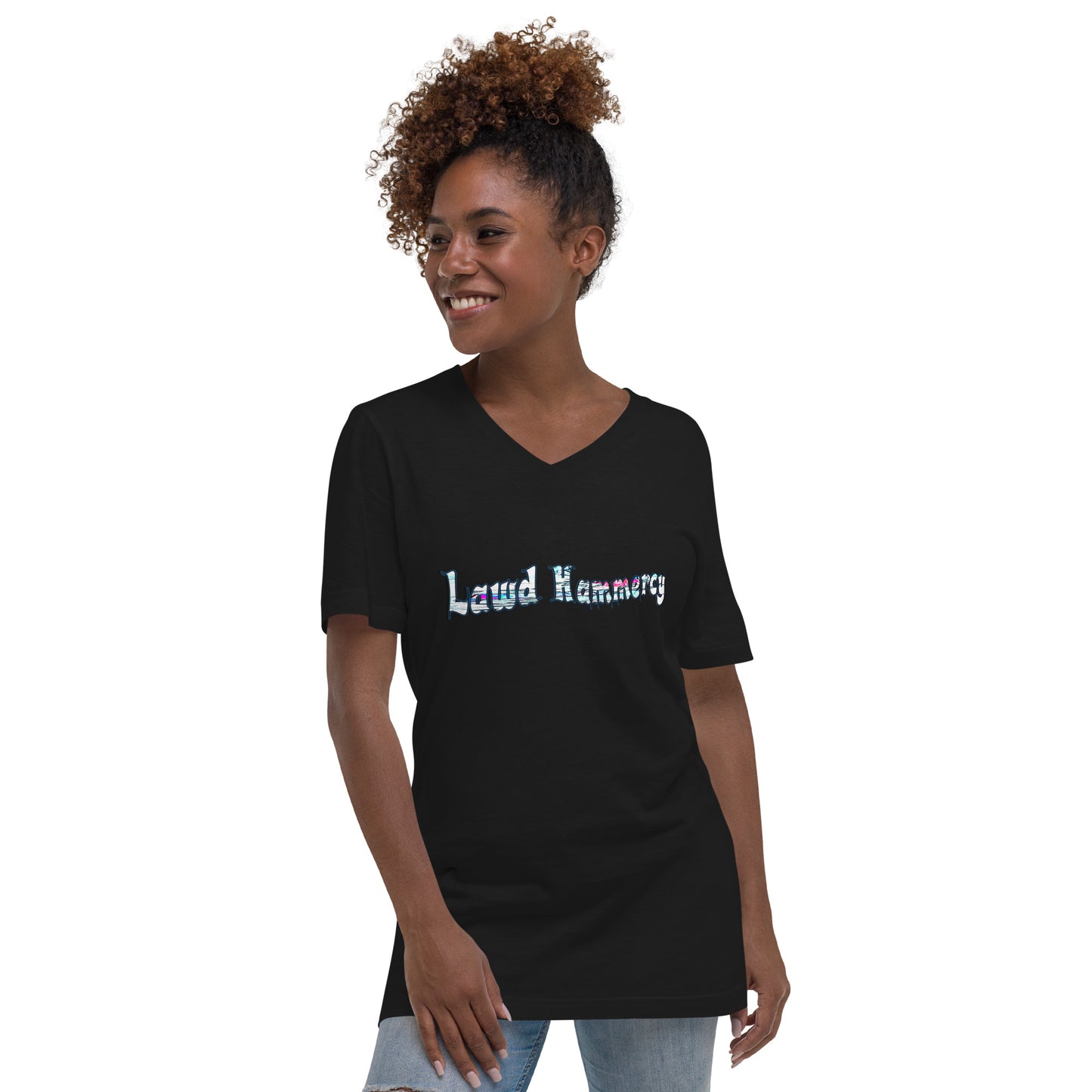 Graphic "Have Mercy" Unisex V-Neck T-Shirt