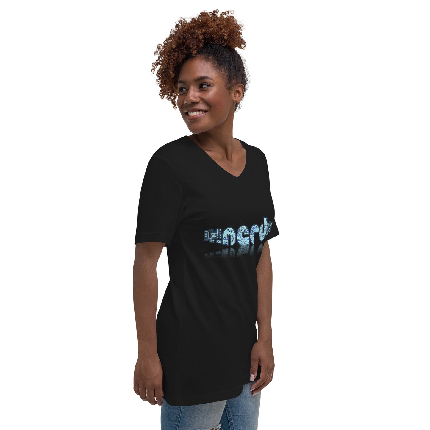 Graphic "Nerd" Unisex Short Sleeve V-Neck T-Shirt