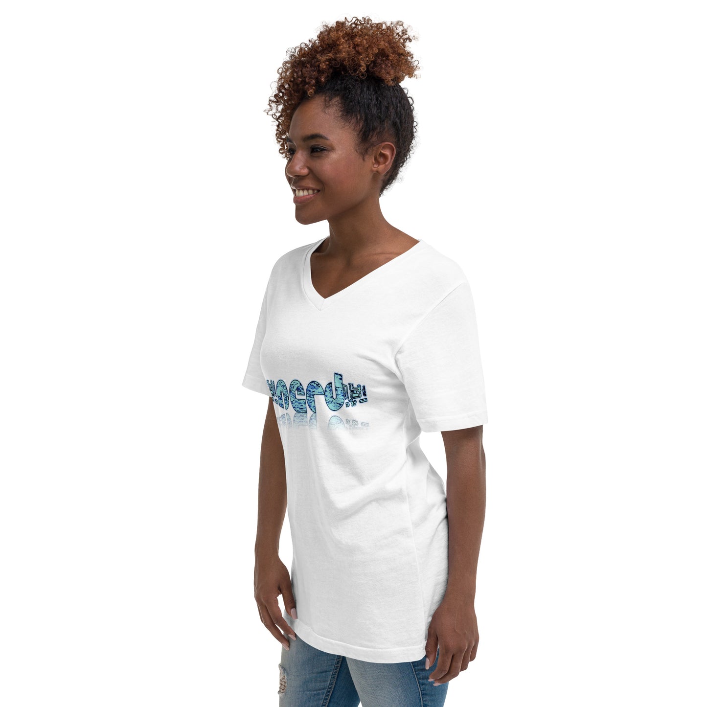 Graphic "Nerd" Unisex Short Sleeve V-Neck T-Shirt