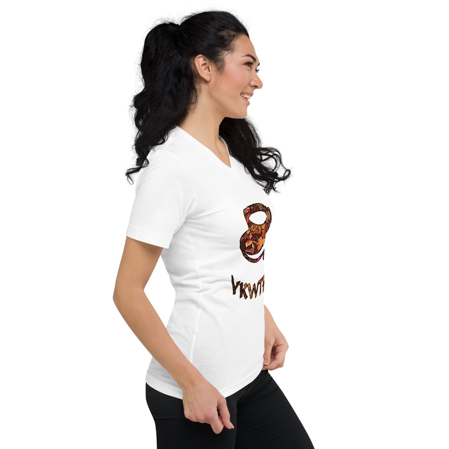 Graphic "Coffee" Unisex Short Sleeve V-Neck T-Shirt