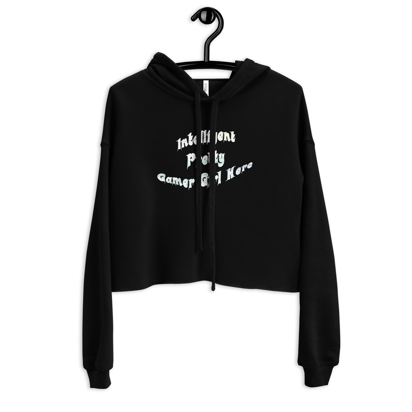 Graphic Gamer Girl Crop Hoodie