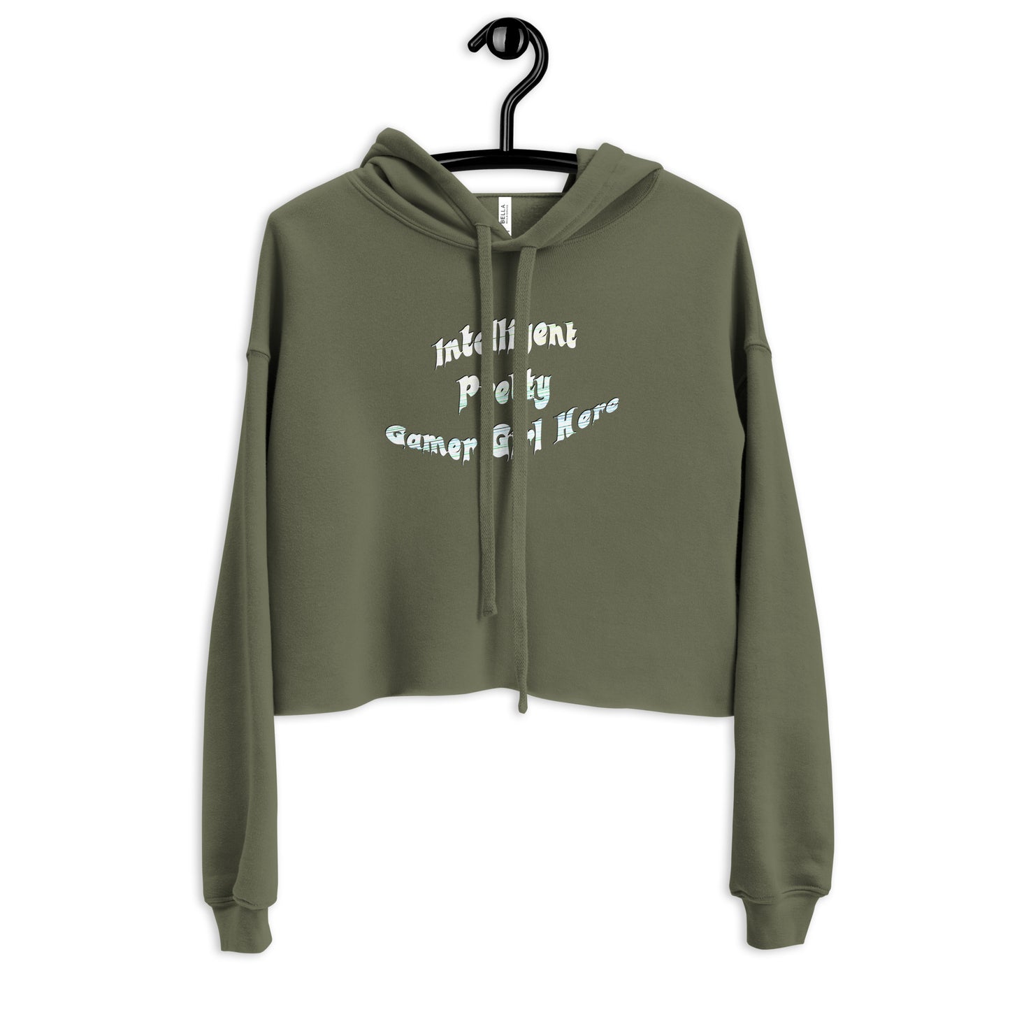 Graphic Gamer Girl Crop Hoodie