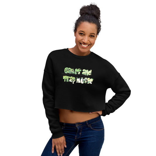 Graphic "Games and Trap Music" Crop Sweatshirt