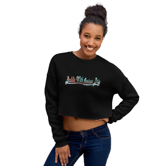 Graphic Baddie Crop Sweatshirt