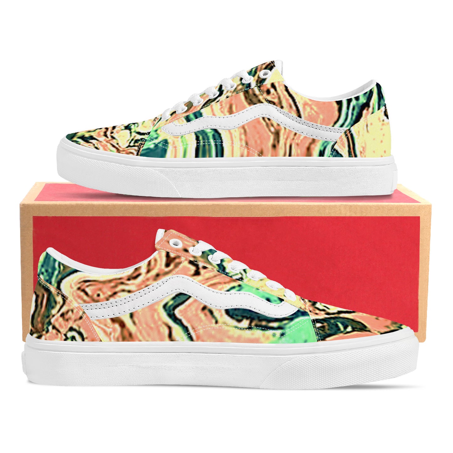 CDEJ Green Marble Low Top Flat Sneaker