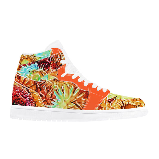 D17 High Top Synthetic Leather Sneaker Floral